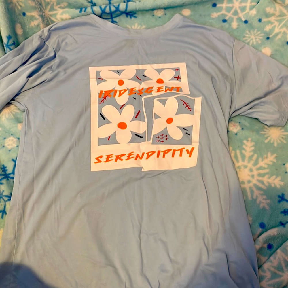 blue shein shirt, cute for the summer!